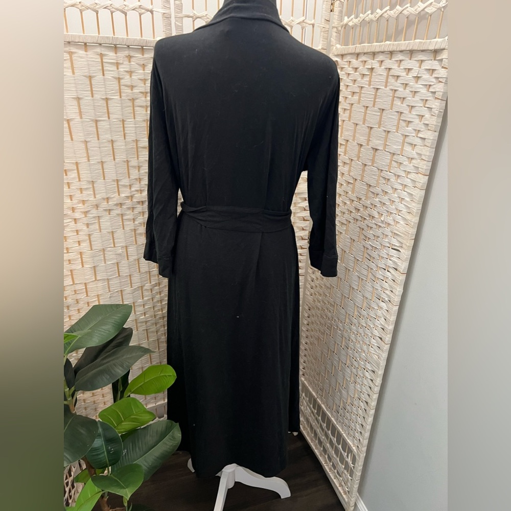 Women’s Black Cotton Robe